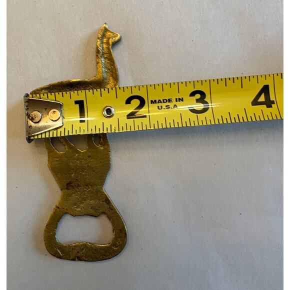 Metal LLAMA Animal Bottle Opener Cuzco Peru Vintage 4" Long Unique - Picture 3 of 4